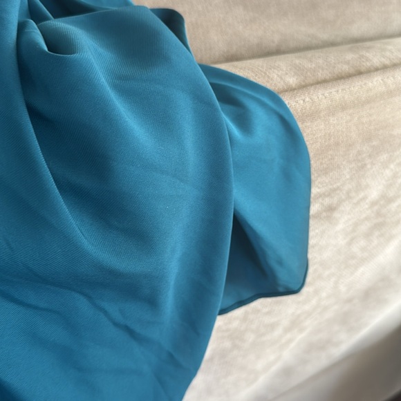 NWT TOME Bell-Sleeve A-Line Teal Blue Dress Size 0 - Picture 15 of 15